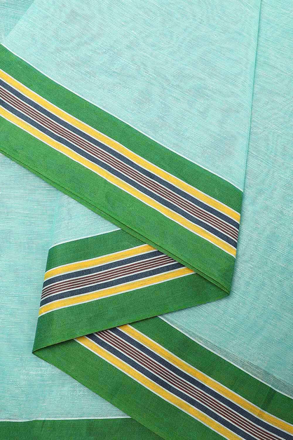 Green Pure Cotton Bengal Saree image number null