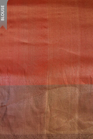 Dark Orange Pure Silk Cutwork Banarasi Saree thumbnail image number null