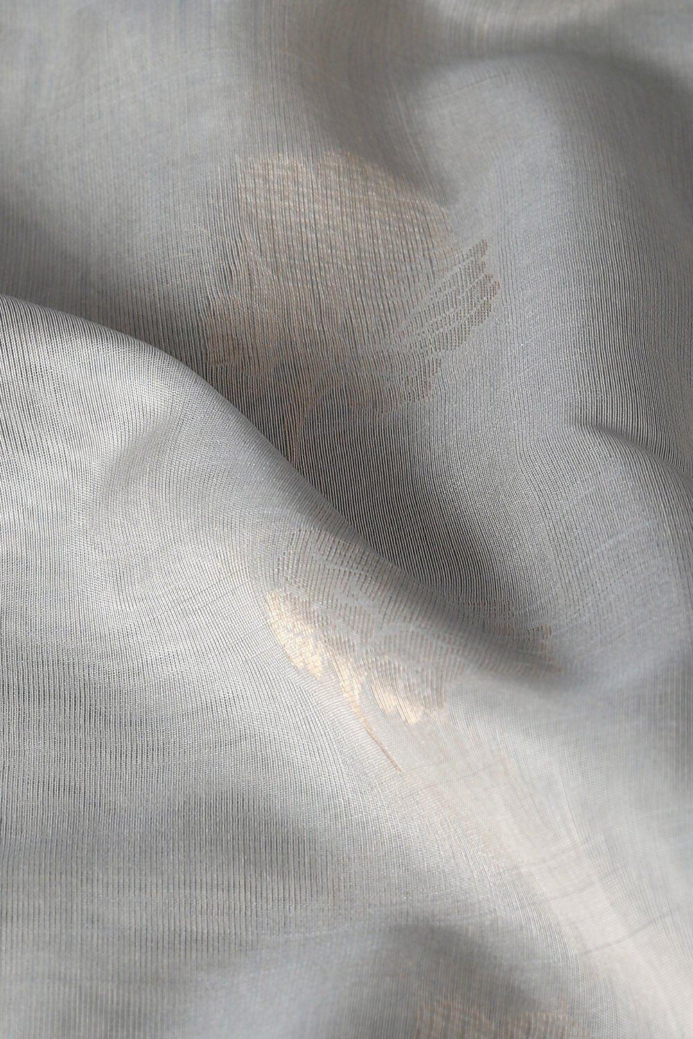 Grey Pure Silk Cotton South Saree image number null