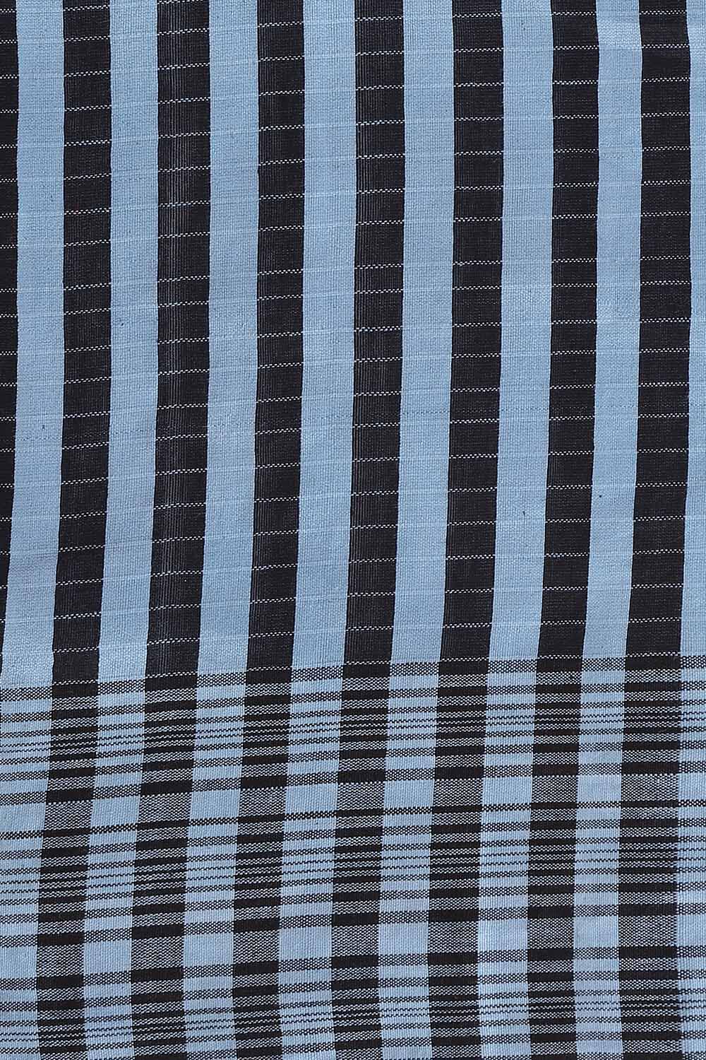 Light Pure Blue Tussar Bhagalpuri Saree image number null