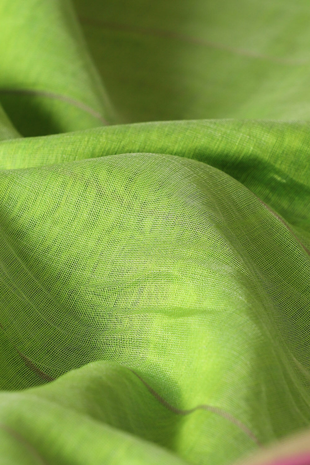 Light Green Pure Silk Cotton Bengal Saree image number null