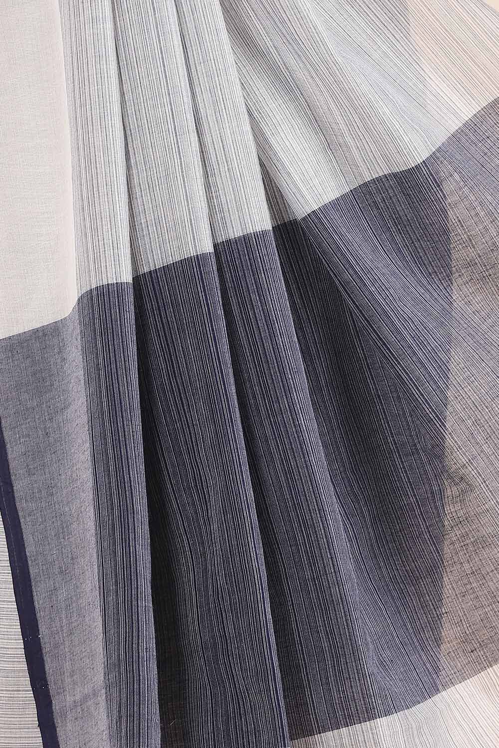 Grey Pure Cotton Bengal Saree image number null