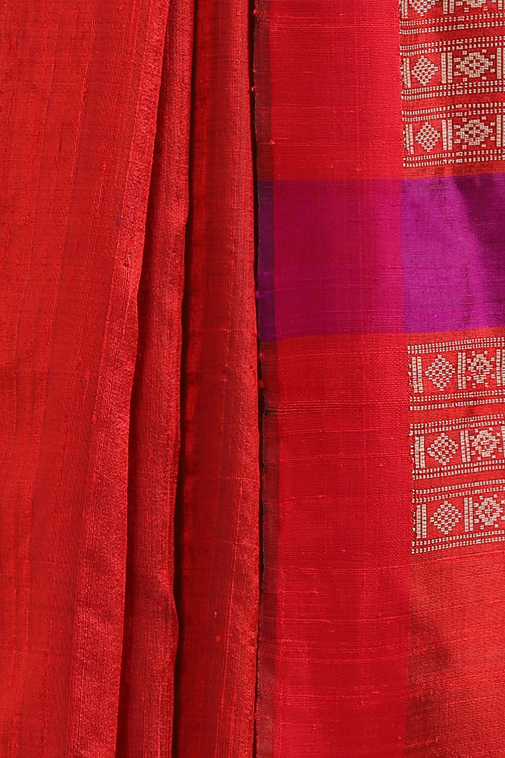 Red Pure Silk Woven Saree image number null
