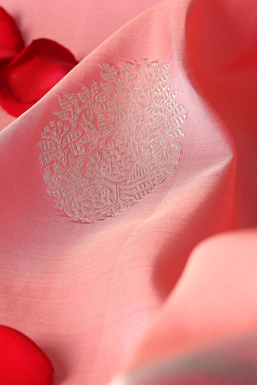 Light Pink Pure Silk Kanjivaram Saree image number null