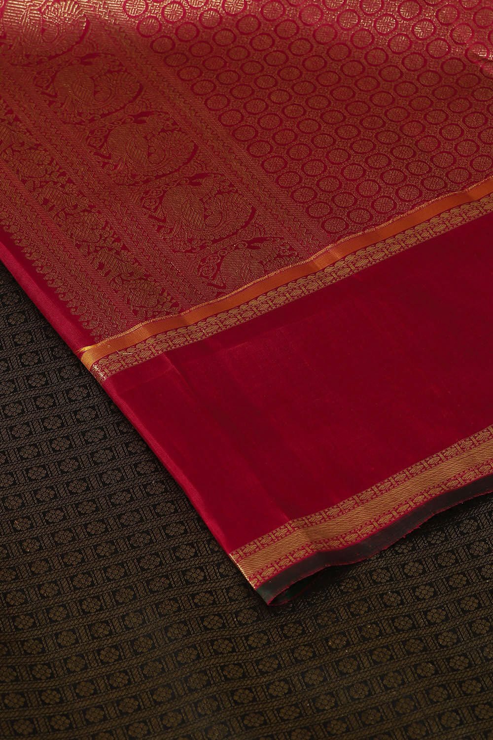 Black Aayiram Butta Pure Silk Kanjivaram Saree image number null