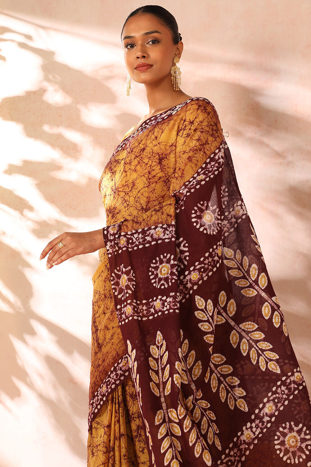Yellow Ujjain Pure Cotton Printed Saree image number null