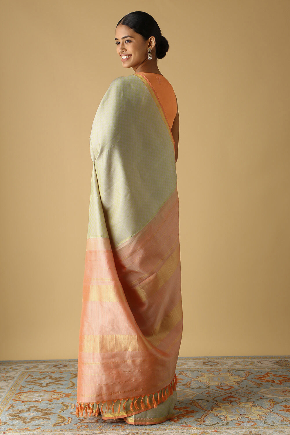 Light Green Pure Silk Kanjivaram Saree image number null