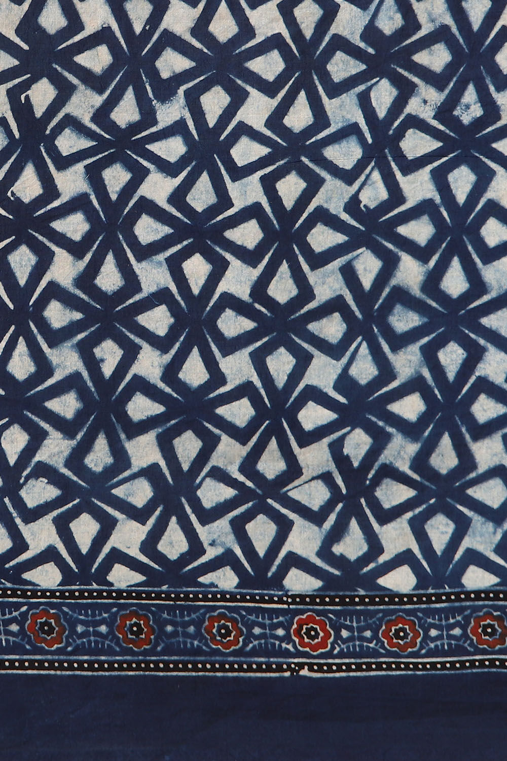Blue Pure Cotton Ajrakh Printed Saree image number null