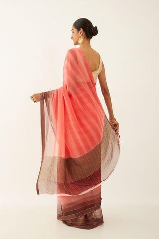 Orange Pure Chiffon Woven Saree thumbnail image number null
