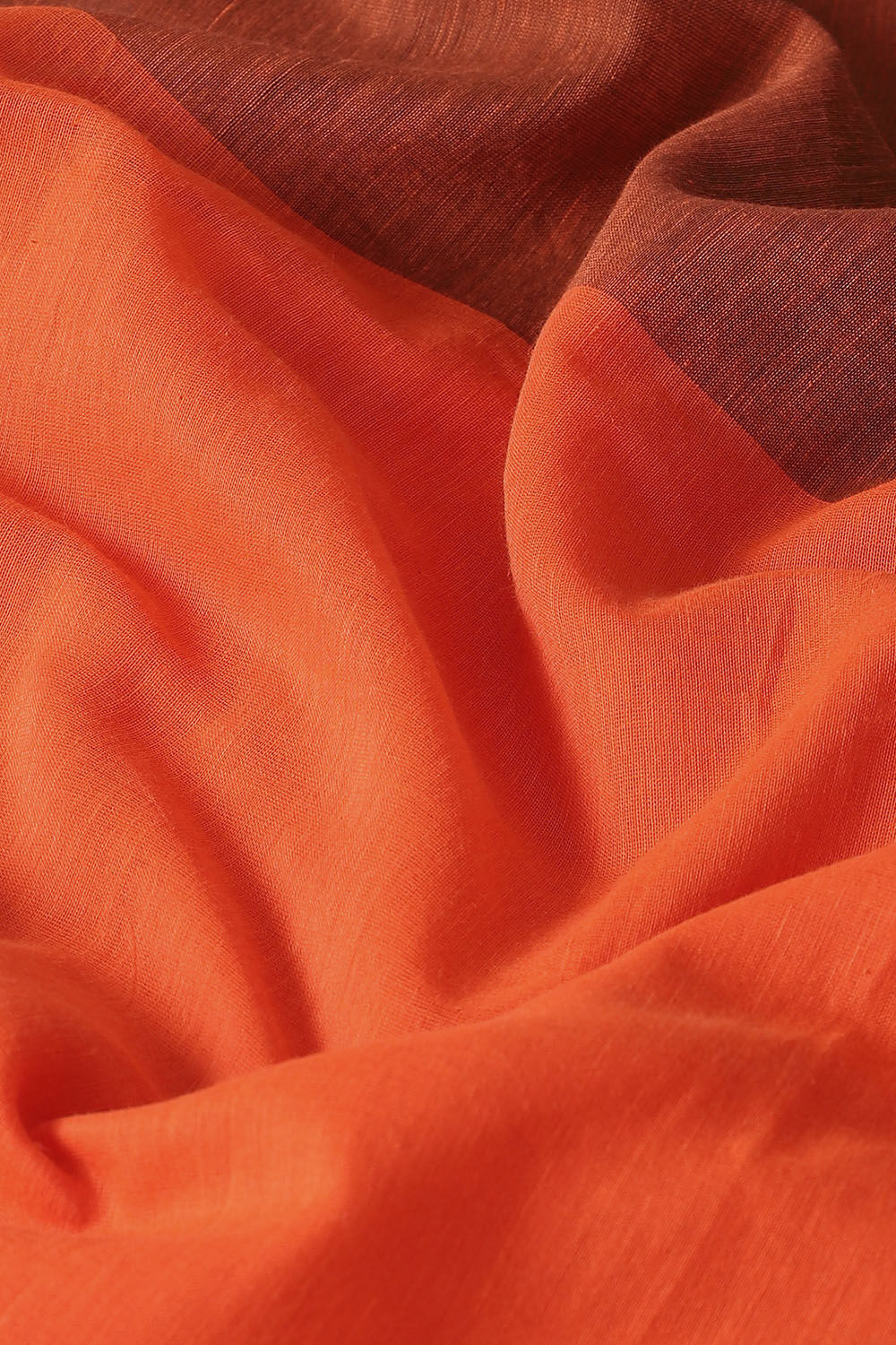 Orange Pure Cotton Bengal Saree image number null