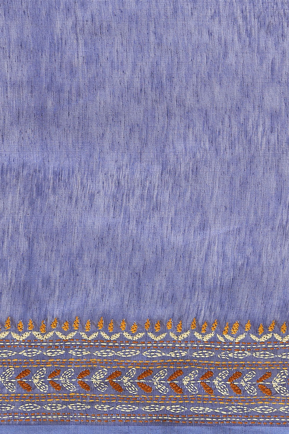 Purple Embroidered Pure Silk Linen Saree image number null