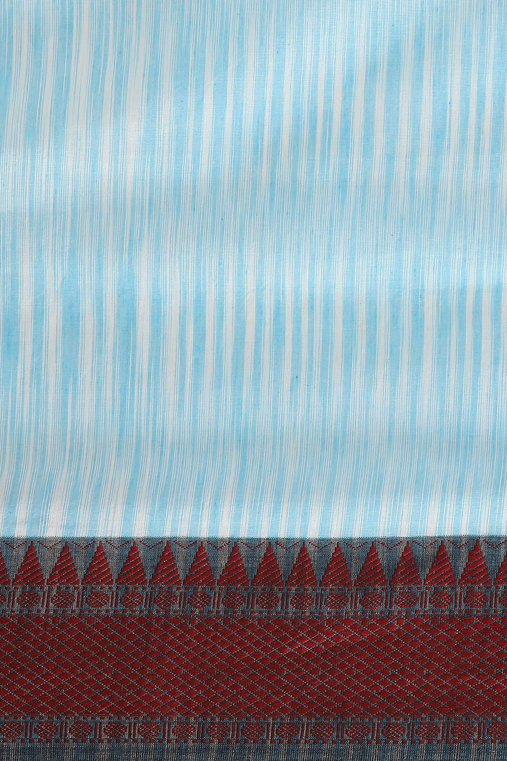 Light Blue Pure Cotton Bengal Saree image number null