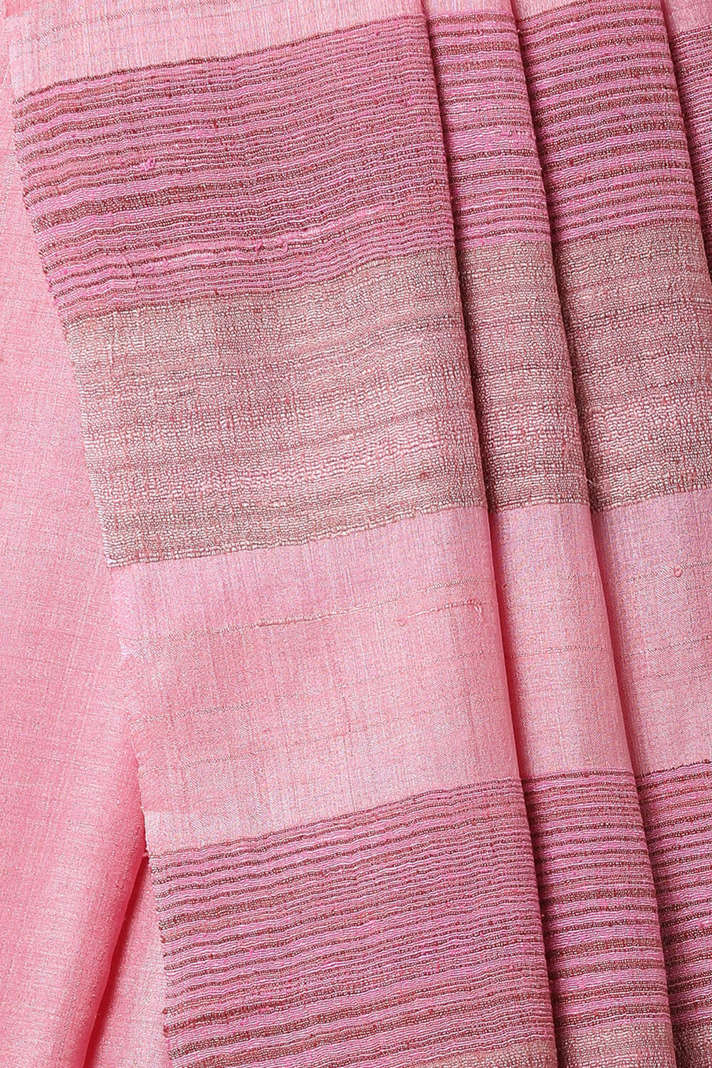 Light Pink Pure Tussar Silk Woven Saree image number null