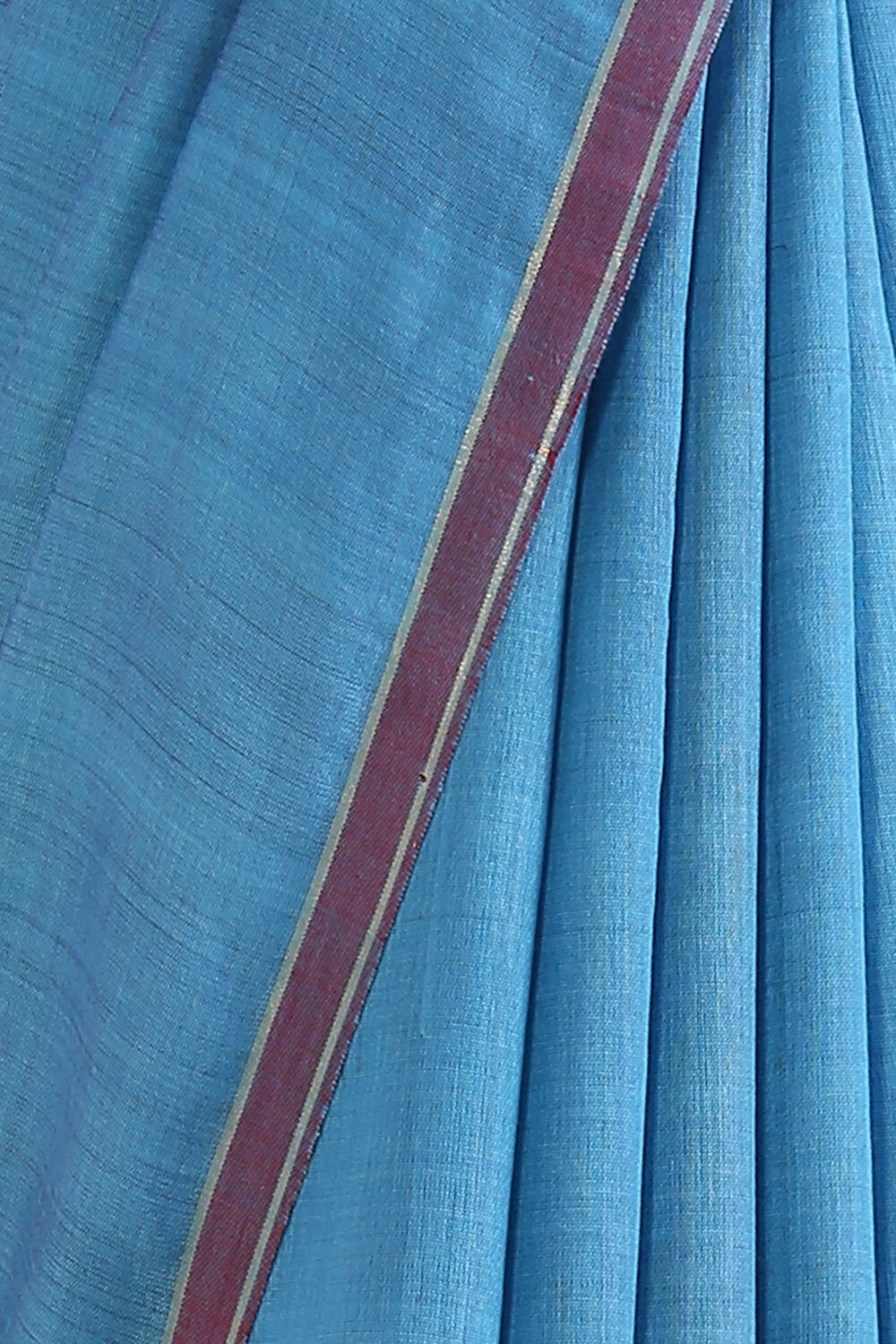 Blue Pure Silk Viscose Bhagalpuri Saree image number null
