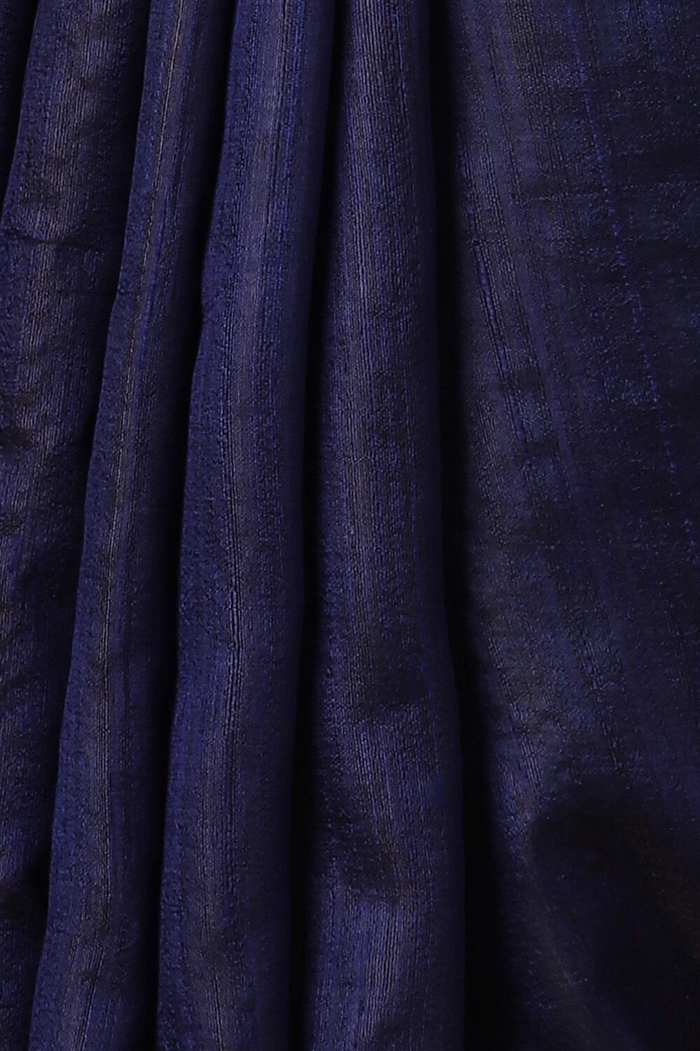 Dark Blue Pure Tussar Silk Bhagalpuri Saree image number null