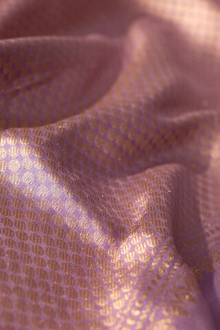 Lavender Silk Viscose Cutwork Banaras Inspired Design Saree thumbnail image number null