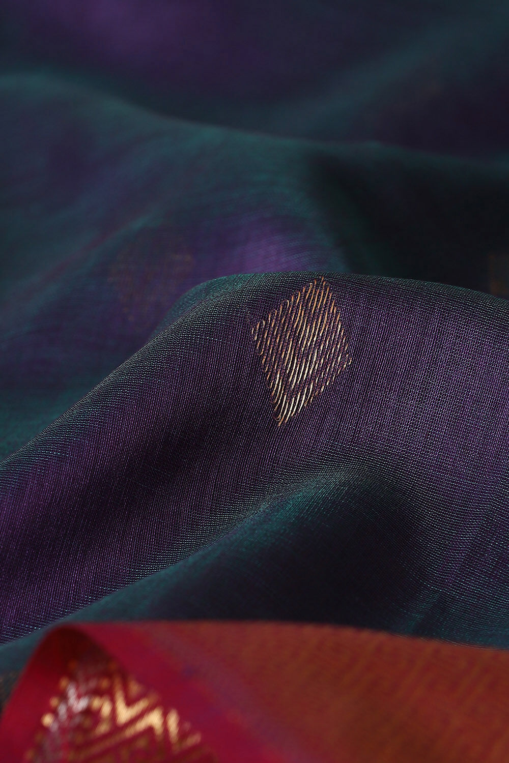 Purple Pure Silk Cotton Maheswari Saree image number null
