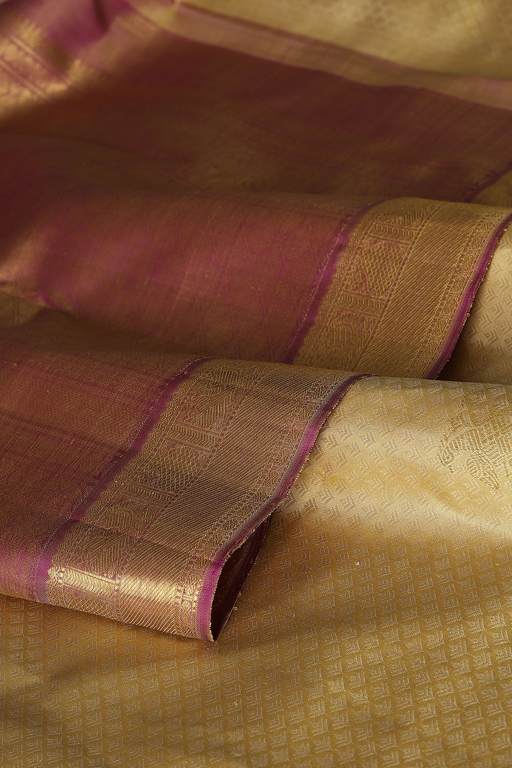 Beige Pure Silk Kanjivaram Saree image number null