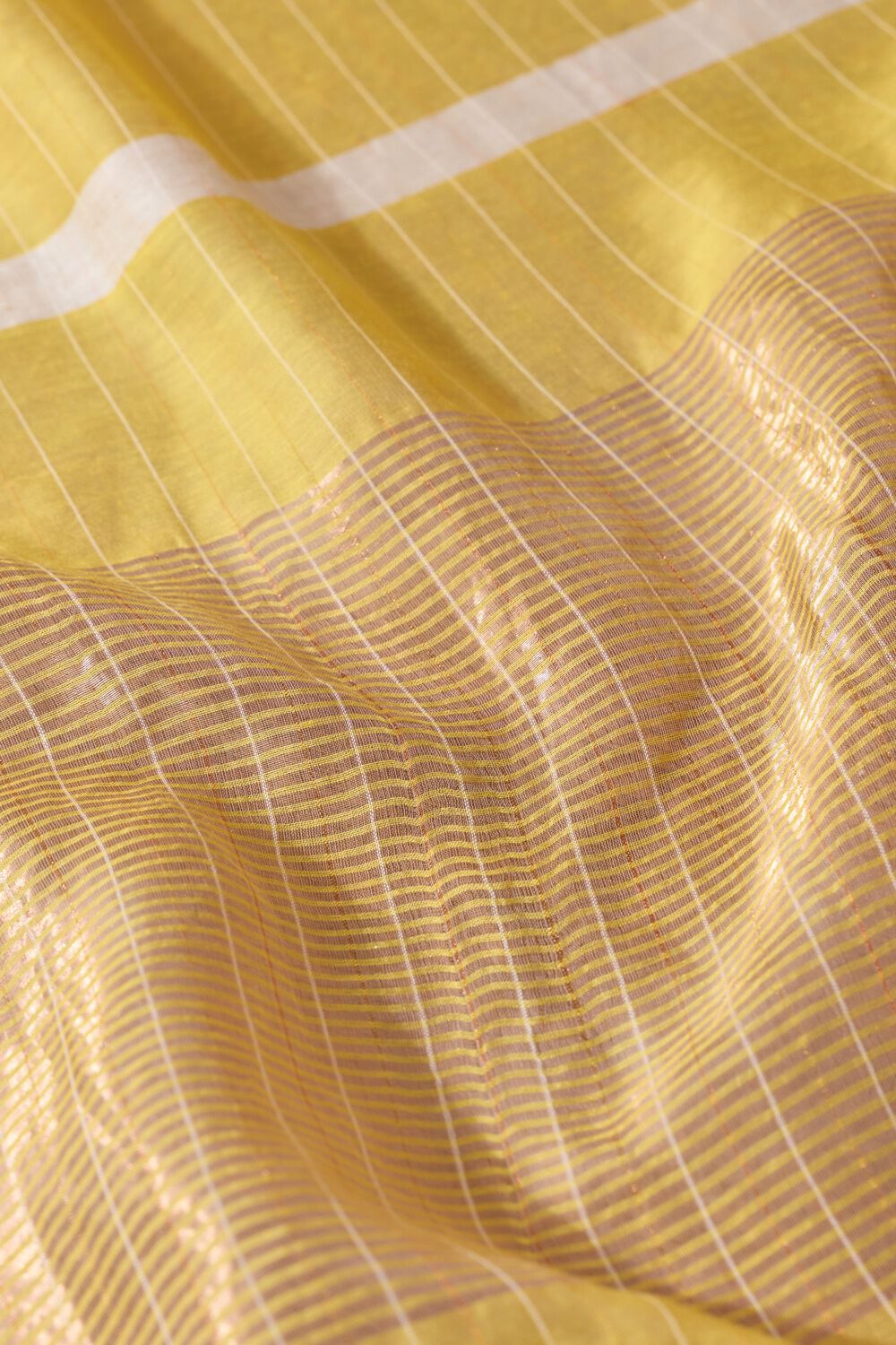 Yellow Bhagalpur Woven Silk Viscose Saree image number null
