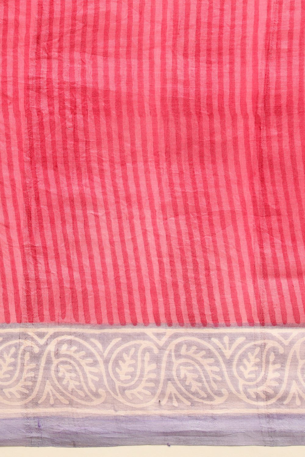 Light Pink Pure Silk Block Printed Saree image number null