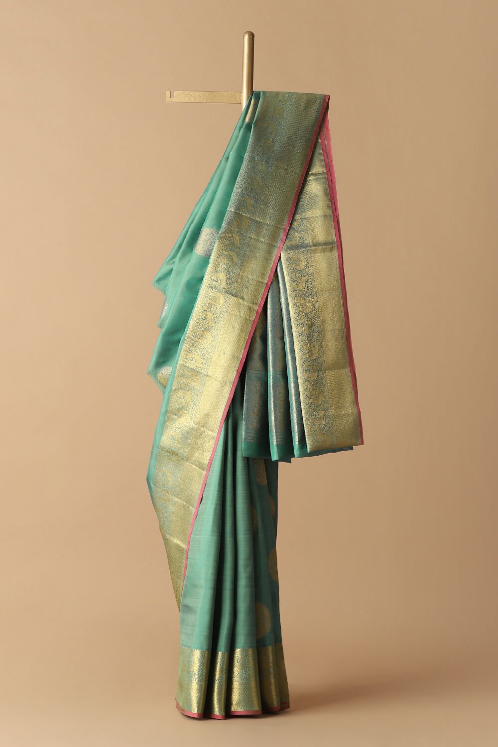 Light Blue Pure Silk Kanjivaram Saree image number null