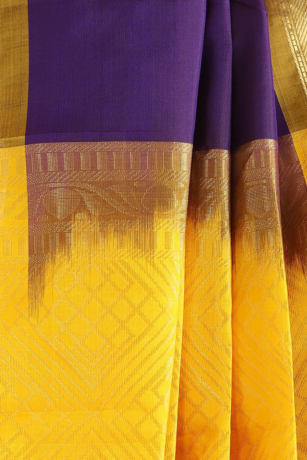 Purple Pure Silk Kanjivaram inspired Saree image number null