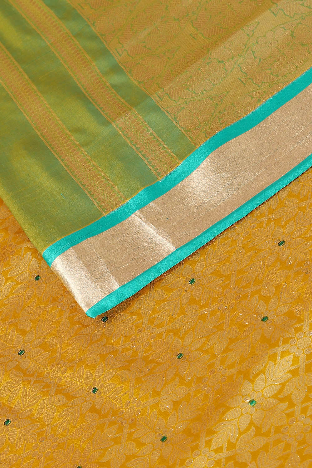 Yellow Pure Silk Banarasi Brocade Saree image number null
