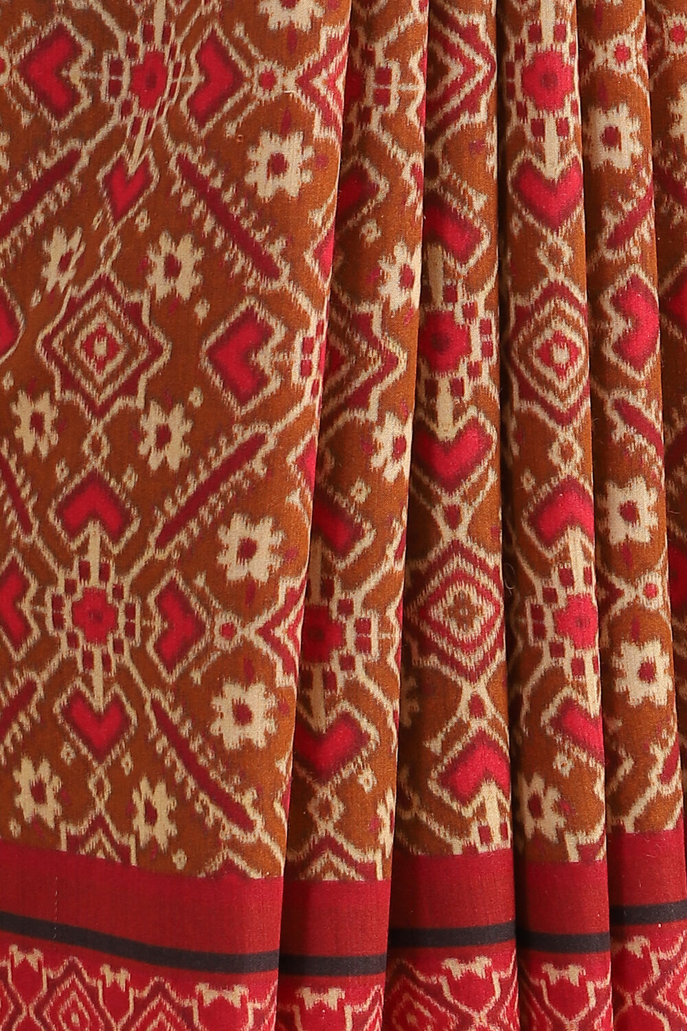 Brown Digital Printed Pure Tussar Silk Saree image number null
