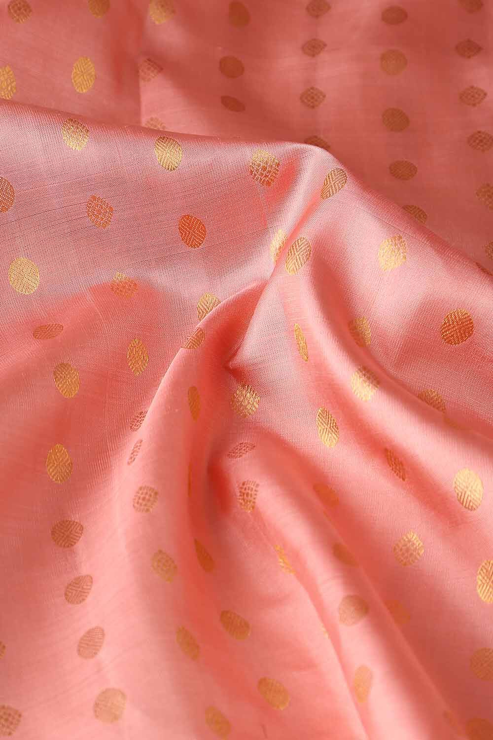 Light Orange Pure Silk Kanjivaram Saree image number null