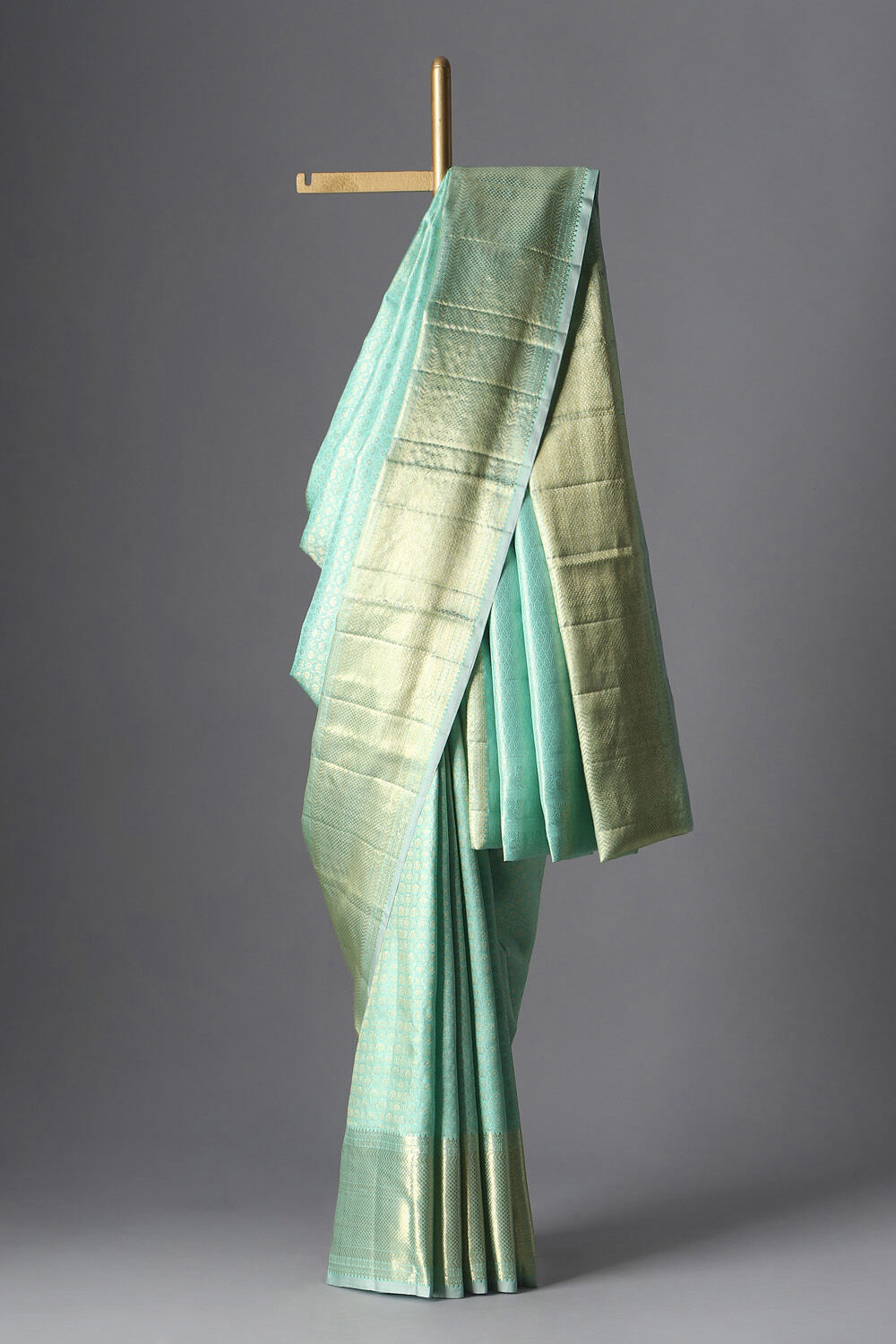 Light Blue Pure Silk Kanjivaram Saree image number null