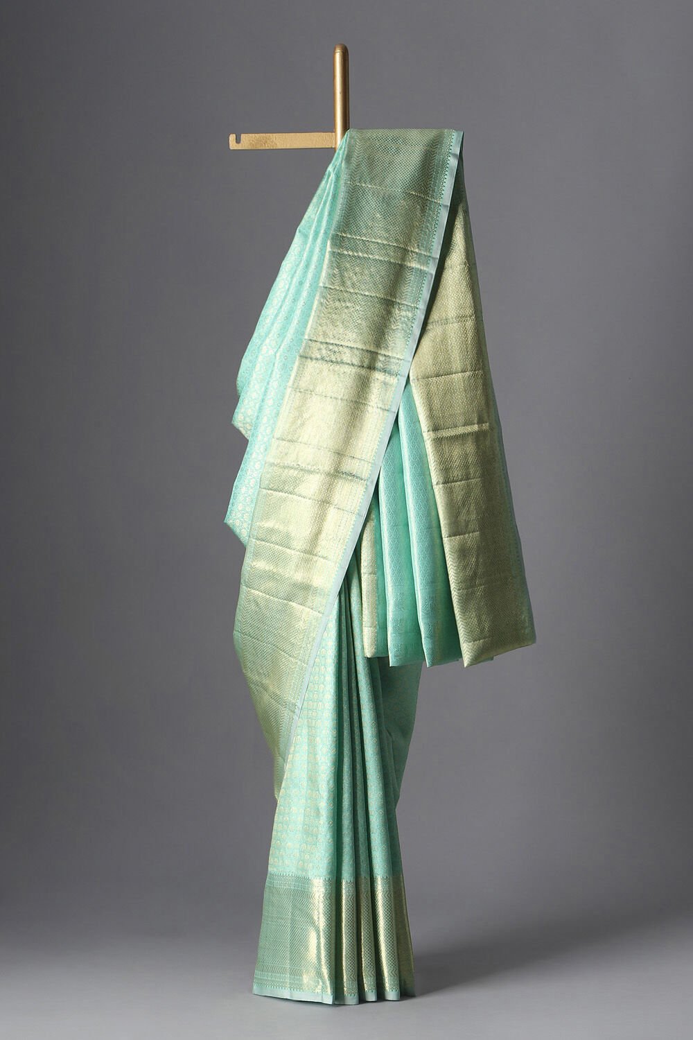 Light Blue Pure Silk Kanjivaram Saree image number null