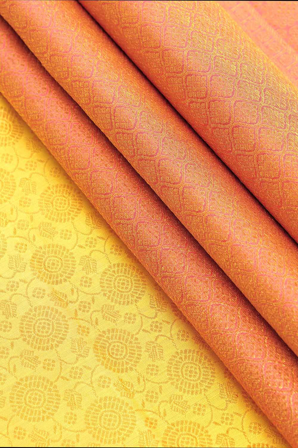 Light Yellow Pure Silk Woven Kanjivaram Saree image number null