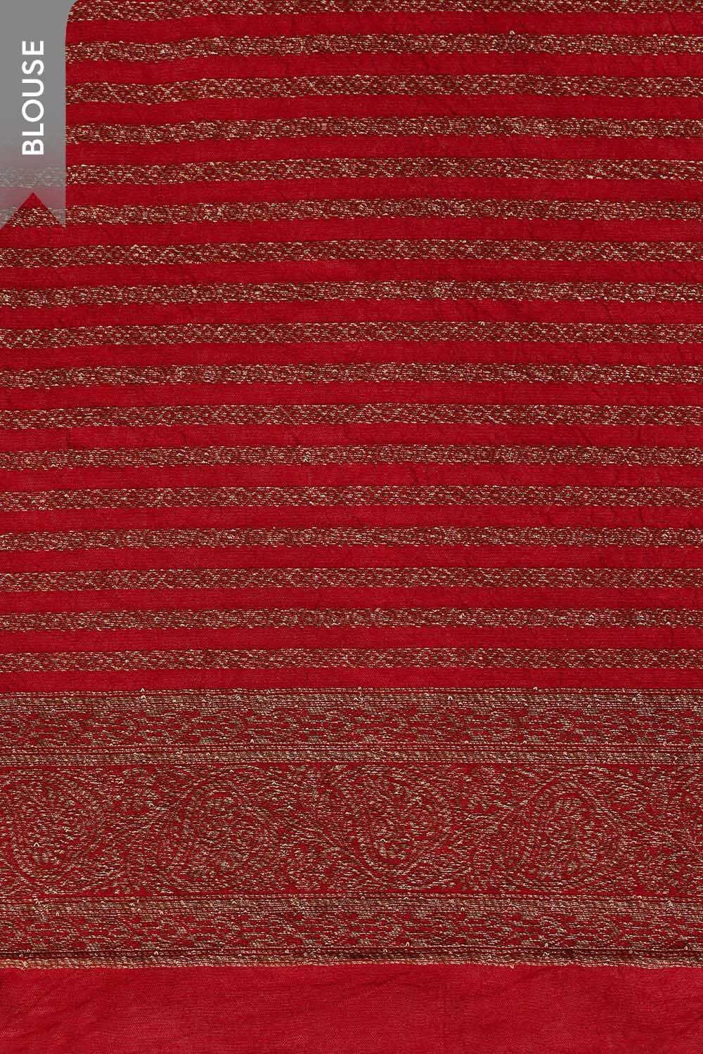 Red Woven Design Pure Viscose Saree image number null