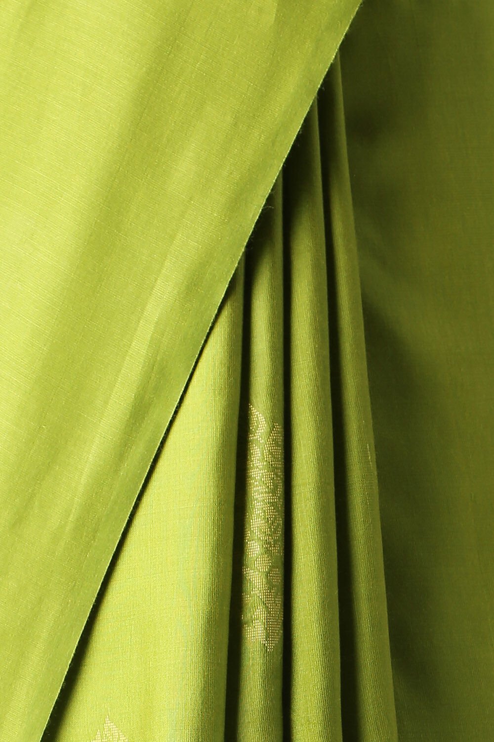 Dark Green Pure Silk Tencel South Saree image number null