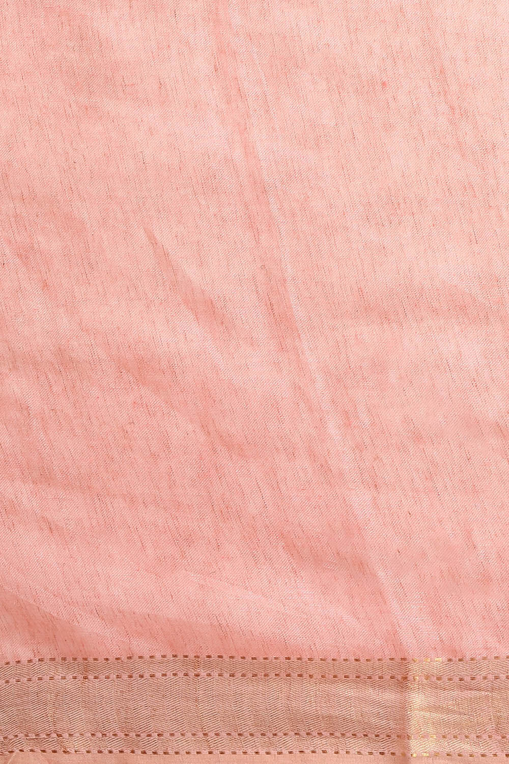 Light Orange Pure Cotton Linen Bhagalpuri Saree image number null
