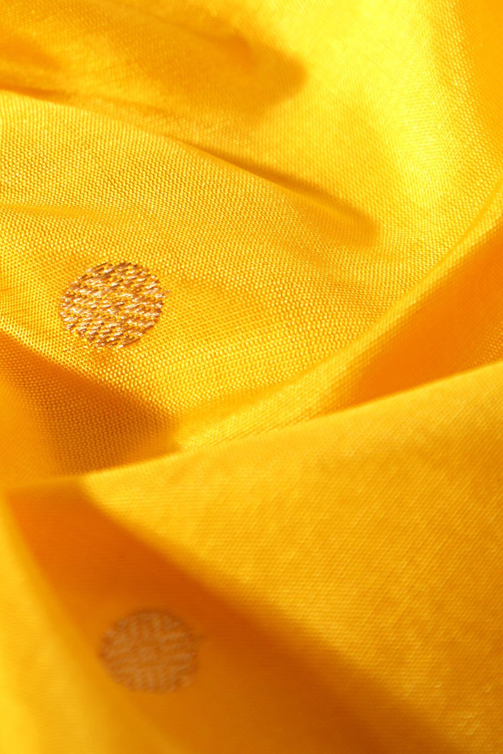 Yellow Pure Silk Chanderi Saree image number null