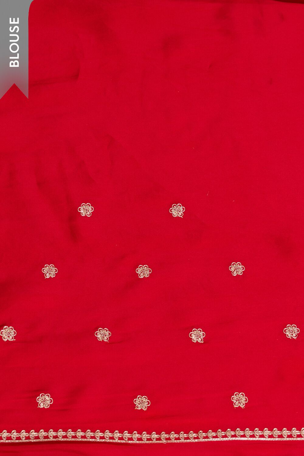 Red  Viscose Satin Embroidered Saree image number null
