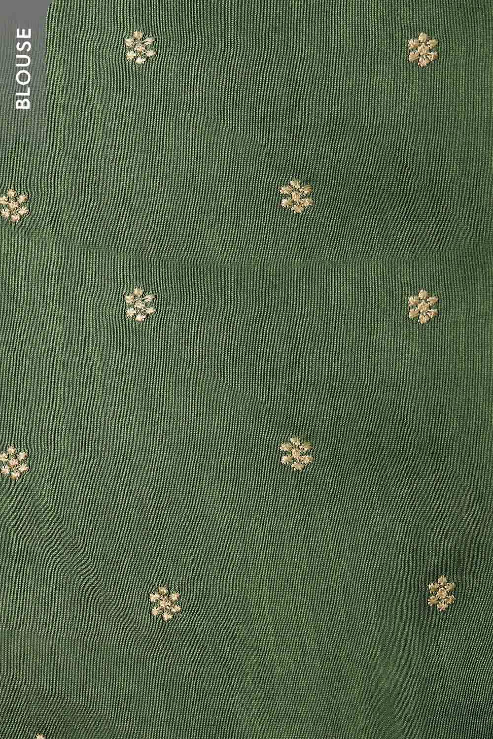 Light Green Pure Silk Organza Embroidered Saree image number null