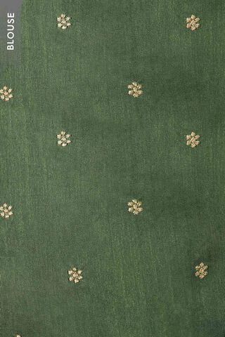 Light Green Pure Silk Organza Embroidered Saree thumbnail image number null