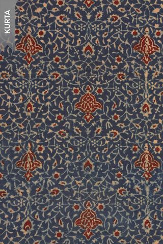 Dark Blue Pure Cotton Tie and Dye Shibori Unstitched Suit Set thumbnail image number null