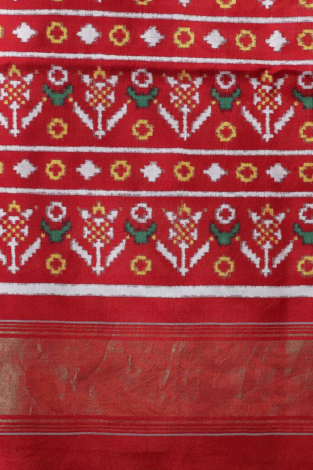 Blue Pure Silk Patan Patola Leheriya Bhat Saree image number null