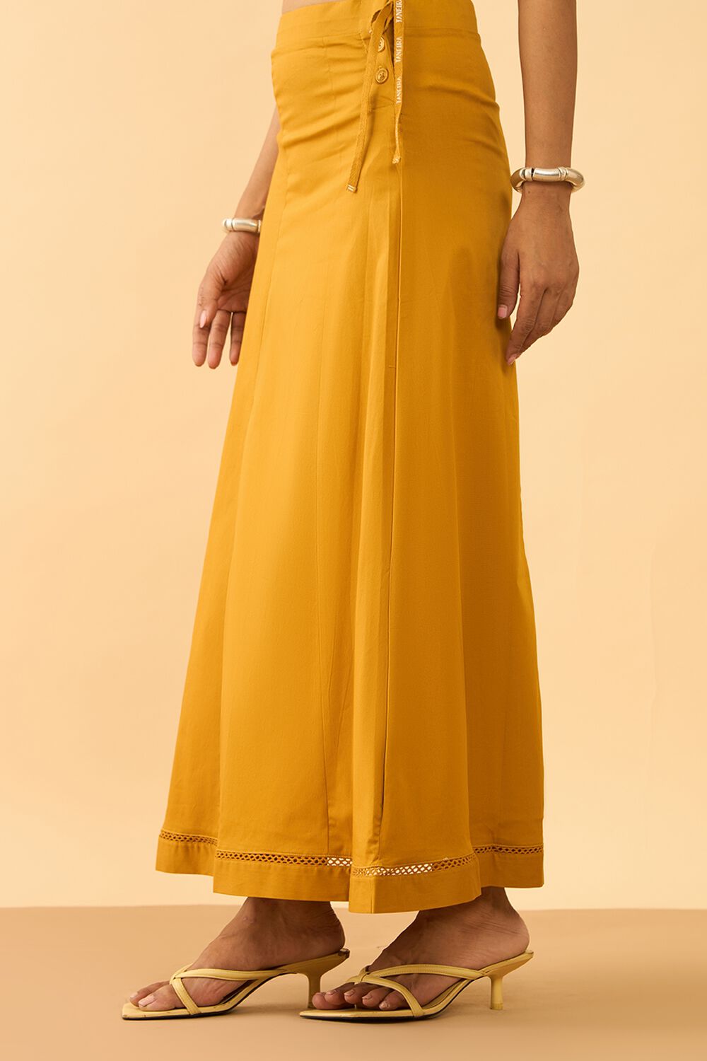 Dark Yellow Woven Cotton Lycra Inskirt image number null