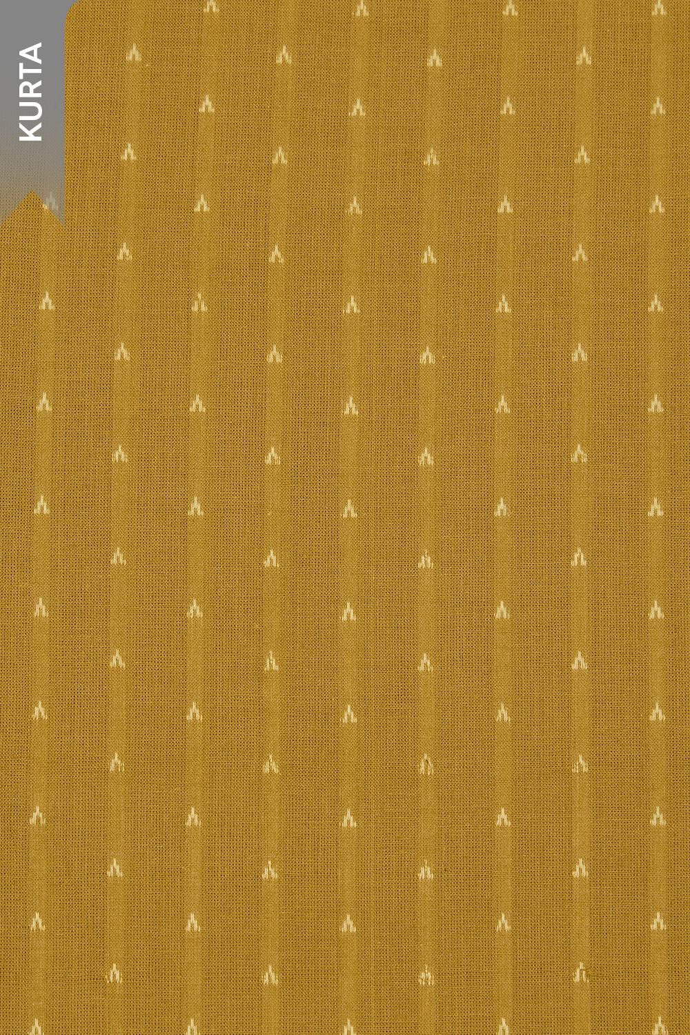 Yellow Woven Pure Cotton Unstitched Suit Set image number null