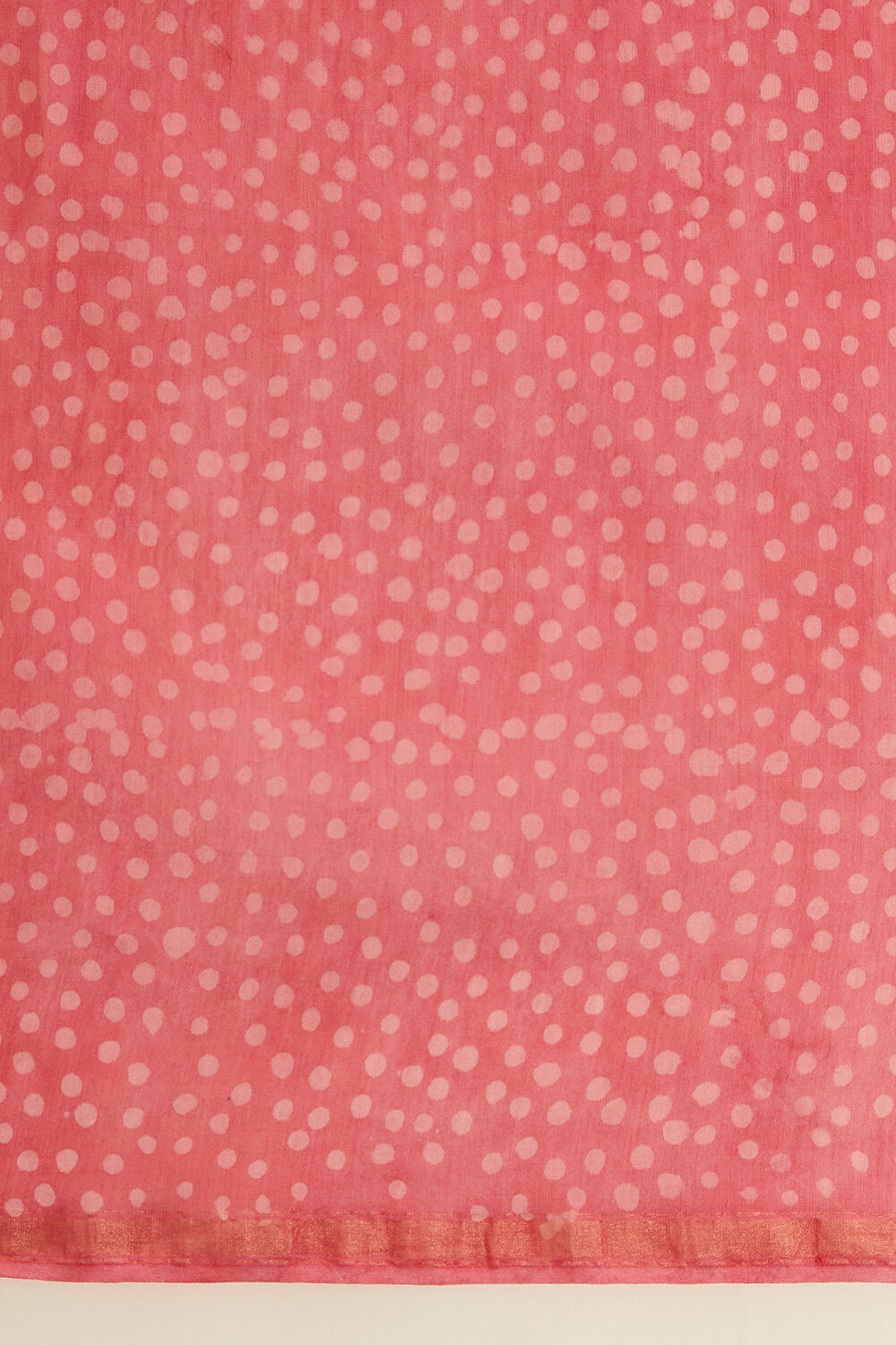 Pink Pure Silk Cotton Dabu Block Printed Saree image number null