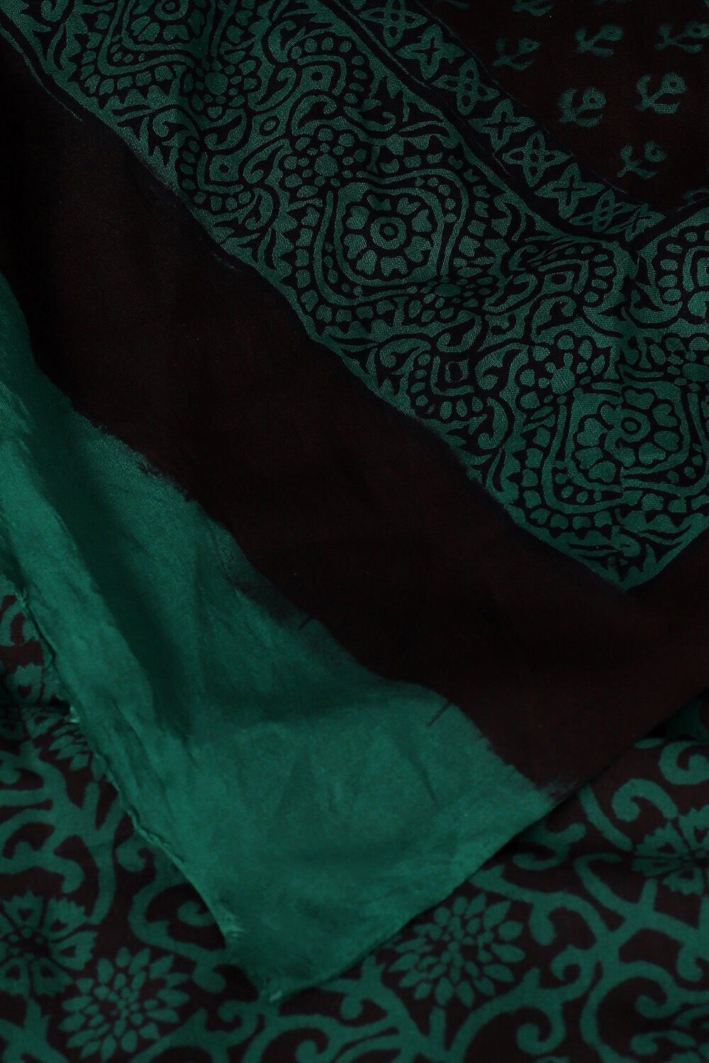 Light Green Pure Cotton Bagh Printed Saree image number null