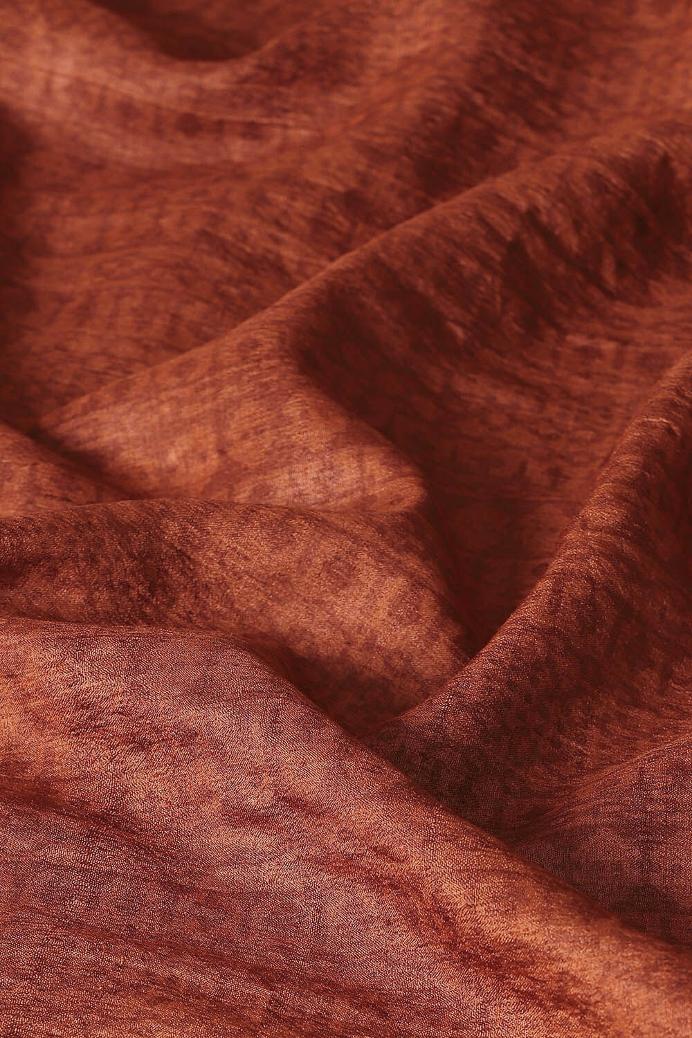 Dark Orange Pure Tussar Silk Printed Saree image number null