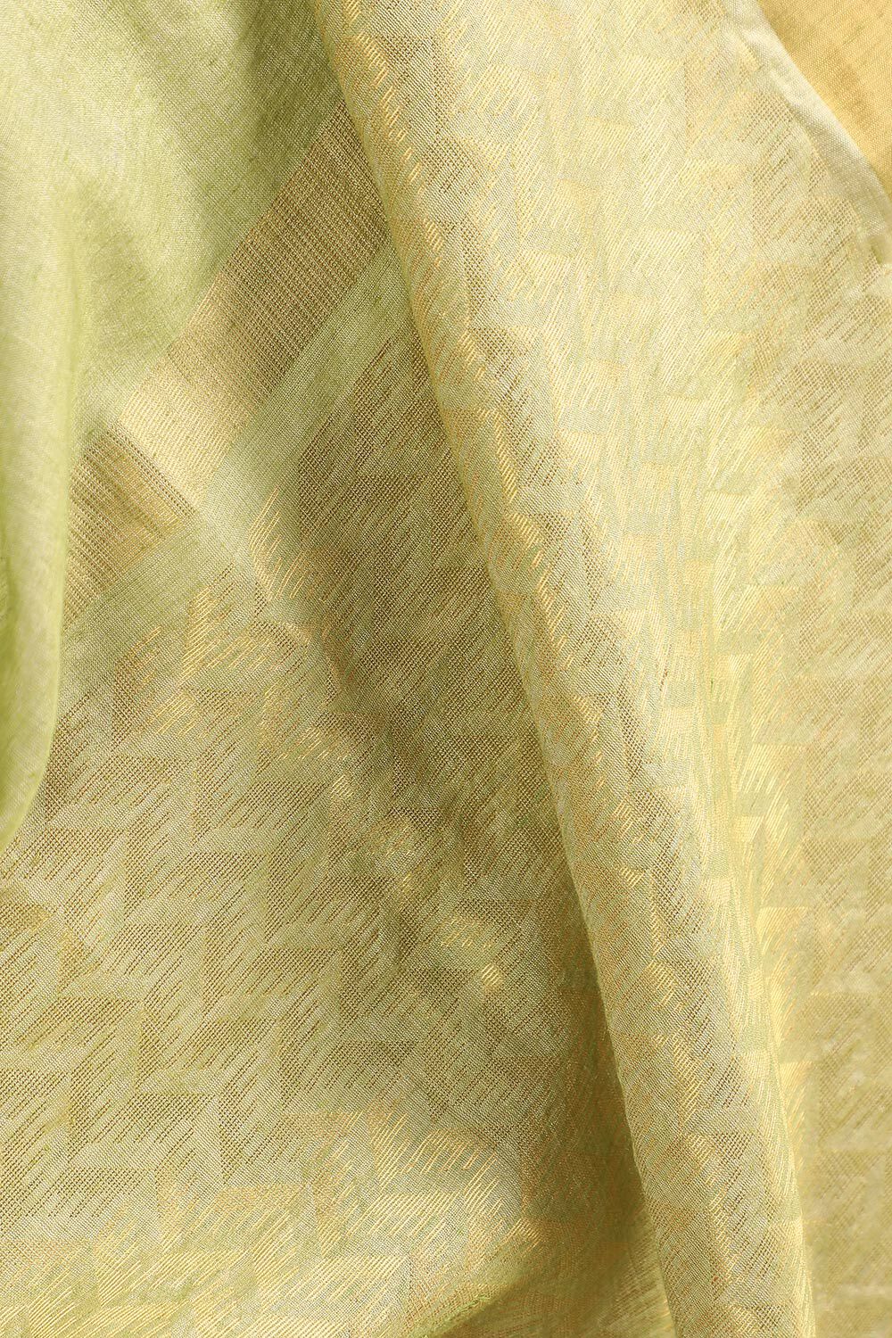 Light Green Woven Chattisgarh Pure Tussar Silk Saree image number null