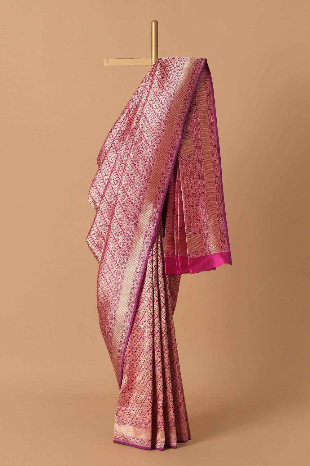 Pink Pure Silk Banarasi Brocade Saree image number null