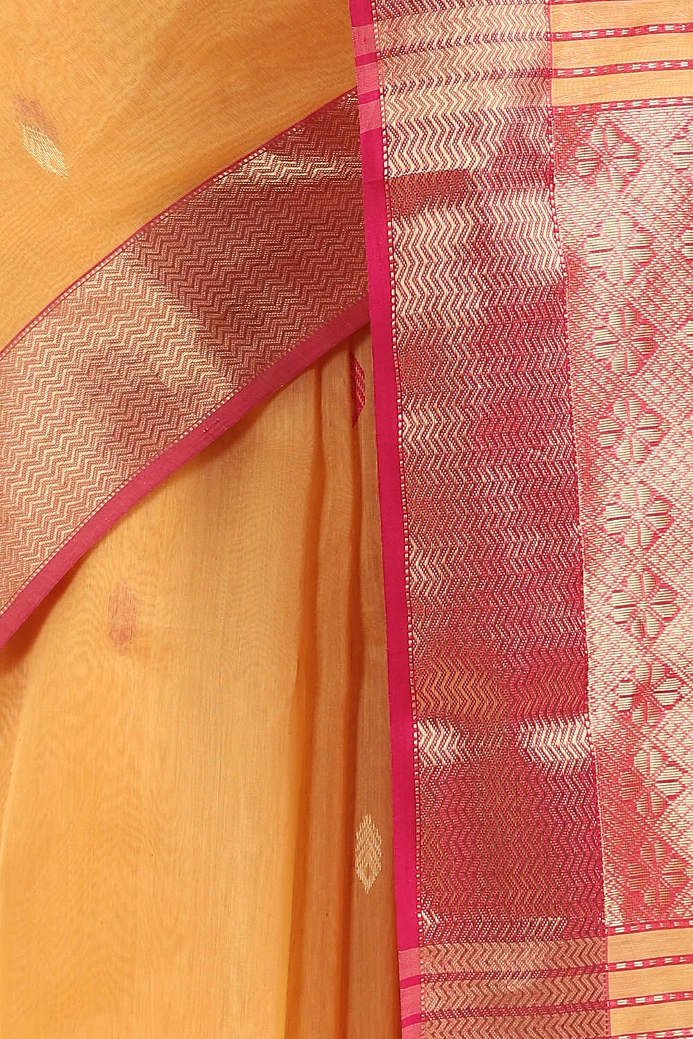 Orange Pure Silk Cotton Maheswari Saree image number null