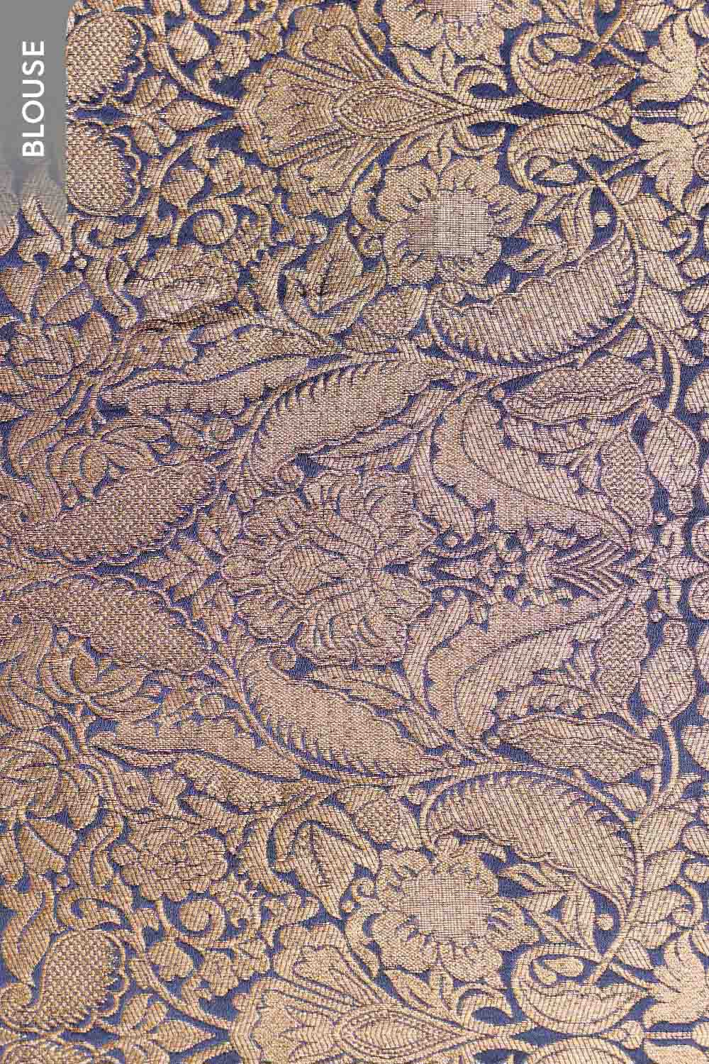 Blue Pure Viscose Embroidered Saree image number null
